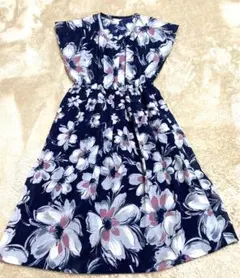 ヴィンテージ　花柄ワンピース　ladies fashion