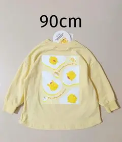 新品 ポムポムプリン 長袖Tシャツ 90cm ロンT リブ付き 薄イエロー