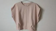 GU フレンチスリーブ 半袖Tシャツ　ピンク