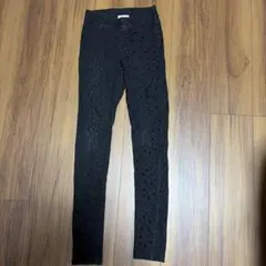 キッズ レギンス 150cm スター　ブラック
