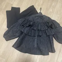 【新品】ジャガードジャケット&テーパードパンツセット