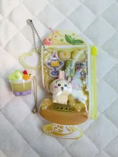 ガチャ詰め風ポーチちいかわうさぎ推し活イエロー