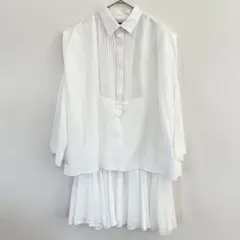 LA BELLE ETUDE クラシカルデザインミニシャツワンピース　ホワイトのサムネイル