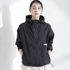 美品　黒 L NPW72230　ノースフェイス コンパクトジャケット レディース