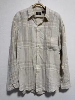 90s STRUCTURE linen shirts checks searsのサムネイル