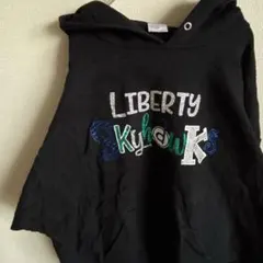 美品✨【XL】ブラックパーカー ロゴ ブラック 黒 長袖 レディース メンズ