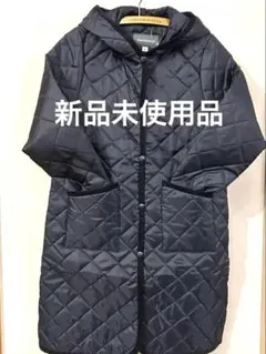 オーケンコール　ネイビー キルティングジャケット フード付き