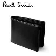 【極美品】Paul Smith 二つ折り財布 カジュアルレザー 黒