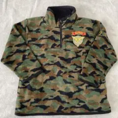迷彩柄 ハーフジップ フリースジャケット 110cm
