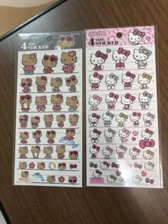 日焼けキティ　ヒョウ柄キティ　4サイズ ステッカー２枚セット♡