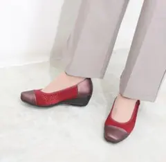 fitfit フィットフィット　パンプス　24cm 赤　レッド