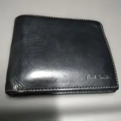 な*ん様 Paul Smith 黒 レザー 二つ折り財布　希望価格コメントお願い