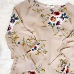 LocoChica フラワープリントブラウス サイズFree 袖フレア