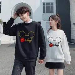 新作 ディズニー長袖Tシャツペアルック カップル 春夏／秋冬  棉