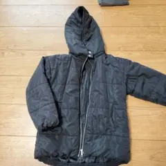 petit main ブラック中綿コート フード付き