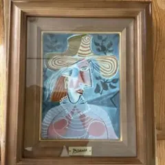 ピカソpicasso、鳥籠、希少画集画、新品高級額、額装付、状態良好