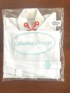 キャサリン・コテージ肌襦袢 (刺繍入り半衿付き)(椿・白OWT6)XSサイズ