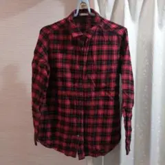 GU チェック長袖シャツ