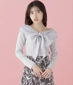 【美品】リボンドッキングニット JILL BY JILLSTUART