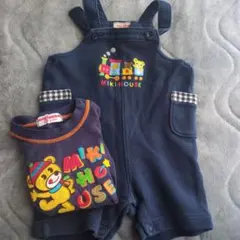 Miki House ネイビーロンパースセット 70cm〜80cm