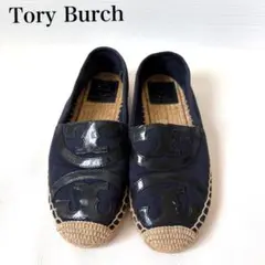 美品 Tory Burch エスパドリーユ スリッポン ネイビーのサムネイル