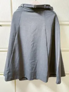 【匿名配送/美品/1度着用】事務服ハニーズビジネスフレアスカート(グレー)