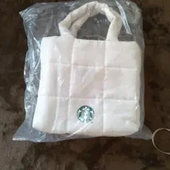 Starbucks キルティング トートバッグ ホワイトのサムネイル