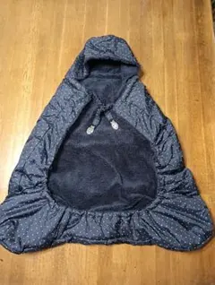 防寒ケープ　抱っこ紐用・ベビーカーカバー ネイビードット