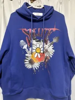 SALUTE 青 パーカー Mサイズのサムネイル