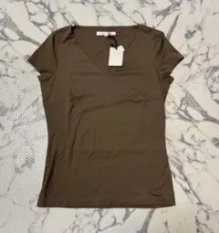 M-PREMIER 半袖 Vネック Tシャツ ブラウン サイズ38のサムネイル