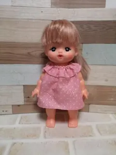 メルちゃん♡ソランちゃん♡フリル衿ワンピース♡ピンクのドット