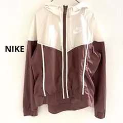 NIKE ウィンドブレーカー　ジャージ　パーカー　ナイロン　ピンク　ホワイト　S