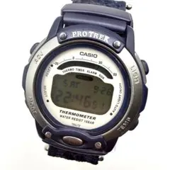 稼働 新品電池 CASIO PRO TREK 腕時計 デジタル ブルー シルバー