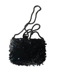黒　スパンコール　ミニバッグ