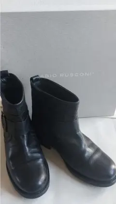 ファビオルスコーニ ショート　エンジニア　ブーツ ブラック　37サイズ