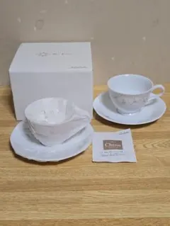 #1763 Noritake 花柄カップ・ソーサーセット