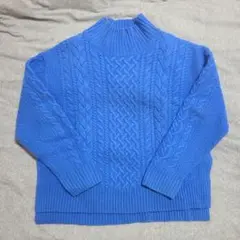 green label relaxing 青 タートルネック セーター