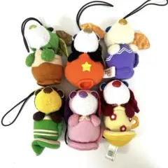 当時物　平成レトロ　お茶犬　マスコット　6個セット