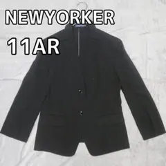 NEWYORKER 11AR テーラードジャケット 無地 ブラック 卒業式 入学