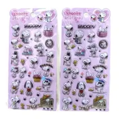 SNOOPY ぷくぷくシール 同柄2枚セット 立体デコ PEANUTS