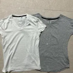 adidas VネックTシャツ 2枚セット