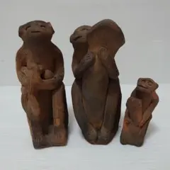 子宝祈願　子孫繁栄　縁起物　開運　縄文土器風〈木葉猿親子〉 熊本 2026年最新】子宝縁起物の人気アイテム - メルカリ