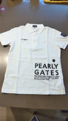 PEARLY GATES メンズ ゴルフシャツ ホワイト サイズ5 used