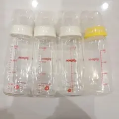 Pigeon 哺乳瓶 ピジョン プラスチック ガラス 4本 セット