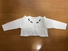 ■新品未使用 familiar ファミリア ホワイト カーディガン ボレロ80■