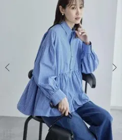 【ロペピクニック】ぺプラムシャツ