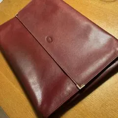 LONGCHAMP ロンシャン フランス製 本革 レザー A4クラッチバッグ