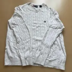 CHAPS ホワイト ケーブルニットセーターのサムネイル