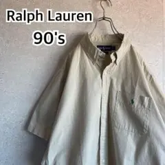 ラルフローレン ワークシャツ BDシャツ 90s 人気のアースカラー Lサイズ