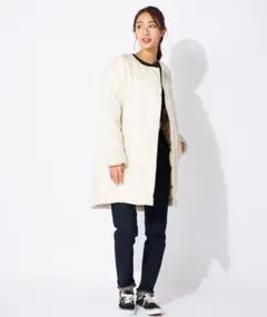 新品 FILA 今年購入 ダウンコート 2way フード ノーカラー フィラ